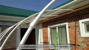 Навес из пластиковой ПХВ трубы