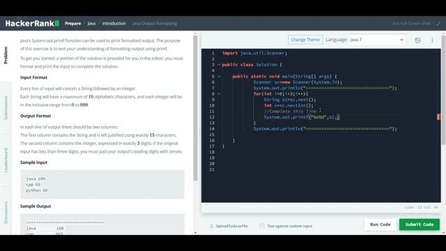 [5] Java Output Formatting - Introduction || Java || Hacker Rank смотреть онлайн