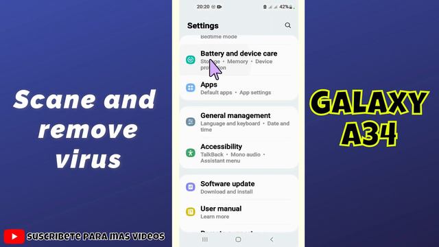 Scan and remove virus  How to remove all viruses Samsung Galaxy A34 SM-A346E