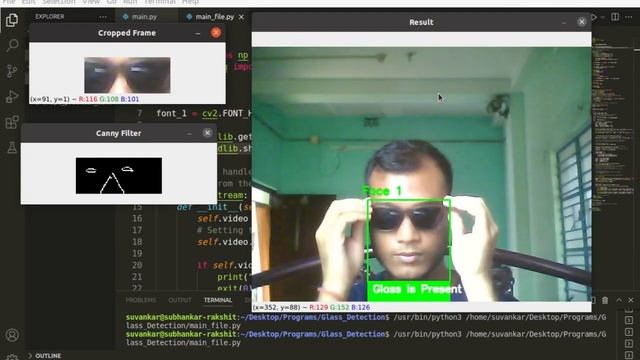Real time Glass Detection on Human Faces using Python - Most Easy Approach | Source Code | PySeek смотреть онлайн