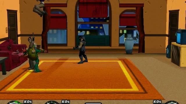 TMNT Mutant Melee Прохождение за Микеланджело