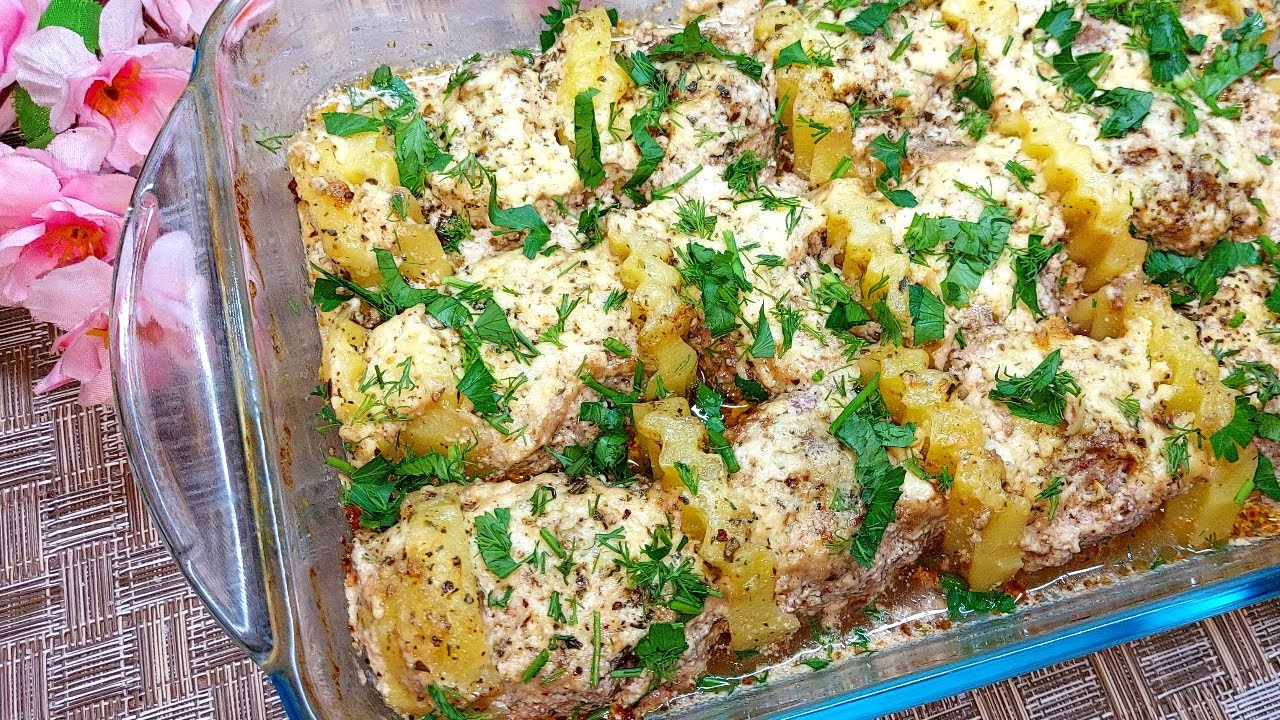 Быстрый и вкусный ужин! Картофель с фаршем в духовке на ужин. Картофельная запеканка смотреть онлайн