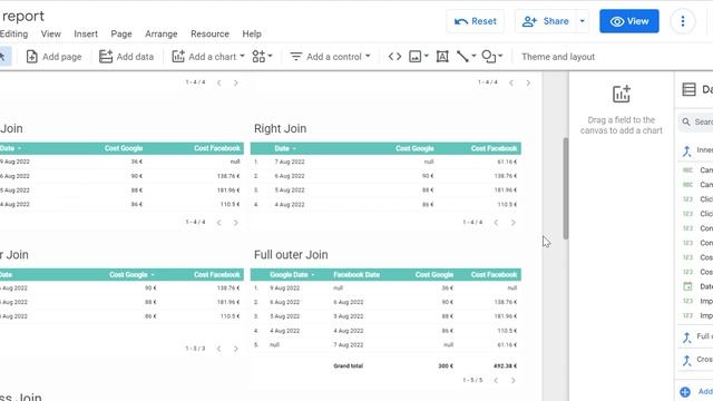 Различные типы совмещение данных в Google Data Studio в 2022. Часть 3 из 4 смотреть онлайн