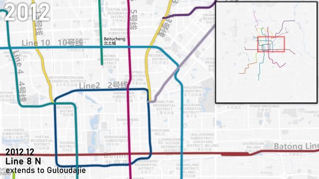 Evolution of the Beijing Subway 1971-2020 (animation) смотреть онлайн