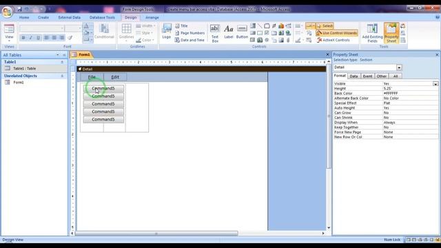 menu bar in access VBA Part 1 смотреть онлайн