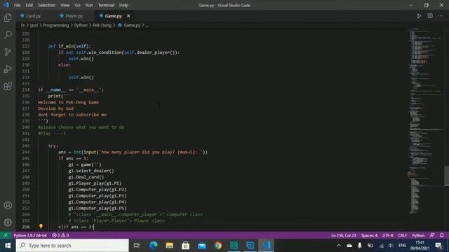 #1 Python coding noob to Pro #1 Poker(Pok-Deng) смотреть онлайн