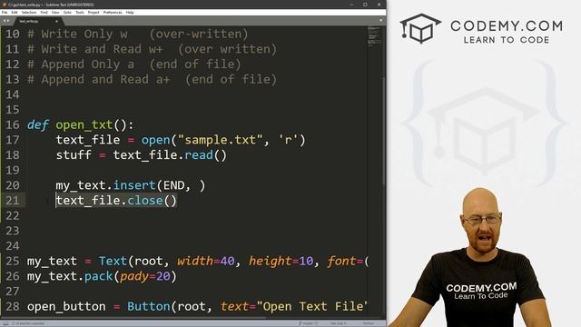Read And Write To Text Files - Python Tkinter GUI Tutorial #100 смотреть онлайн