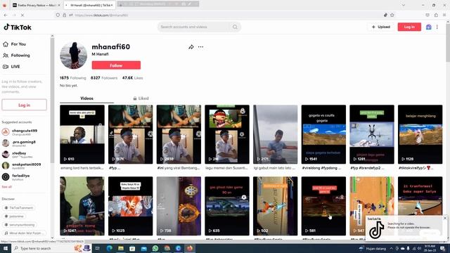 Cara cepat mendownload video TIKTOK DALAM 1 PROFIL смотреть онлайн