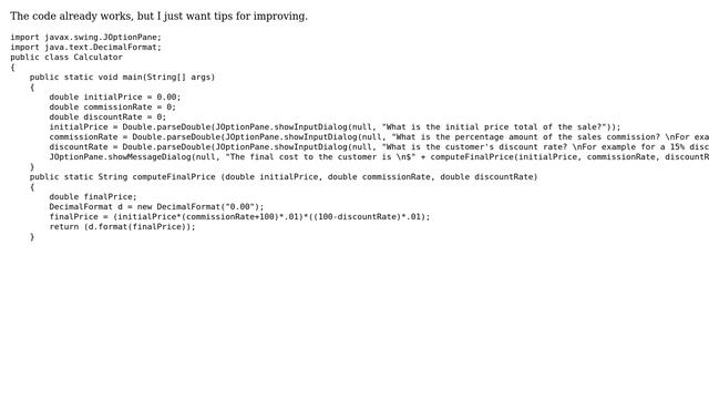 Calculating price after sales commission and discount (2 Solutions!!) смотреть онлайн