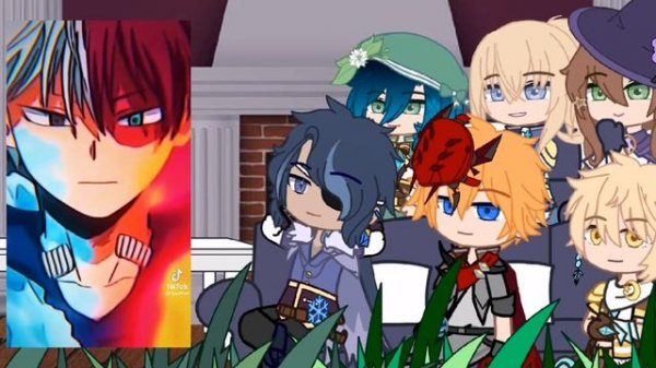 ⭐Mondstadt +Tartaglia react to Diluc as Todoroki Shoto ?[eng/rus] Chiluc, Bakutodo?[1/? ]