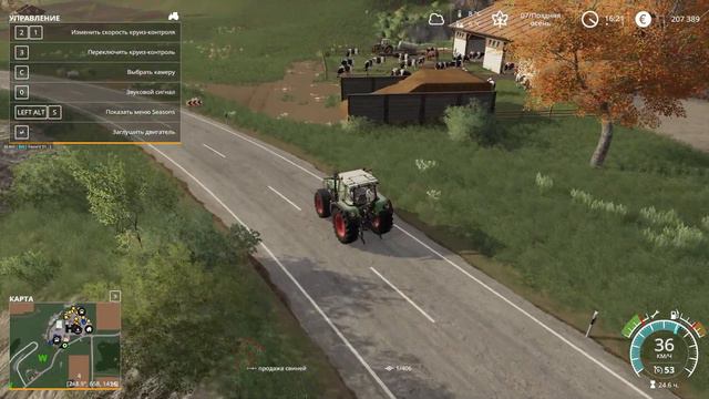 Farming Simulator 19. Отличная карта Gamsberg, свиноводство. смотреть онлайн
