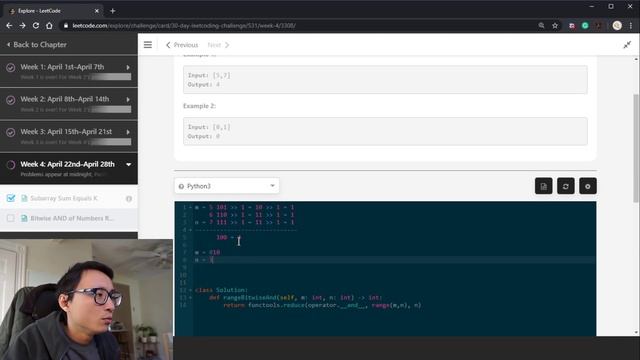 Leetcode 201 Bitwise AND of Numbers Range смотреть онлайн