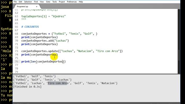 Python 7 - Conjuntos смотреть онлайн