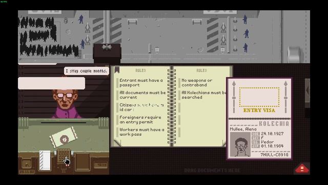Papers Please Glory to Arstotzka Playthrough Part 1/3 смотреть онлайн