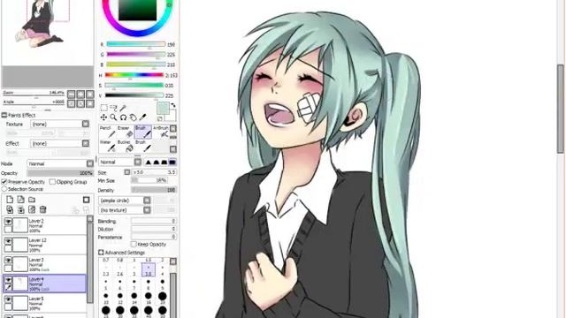 Rolling Girl - Hatsune Miku (Vocaloid) - Speed Paint - Paint Tool SAI - By: Kazuyo смотреть онлайн