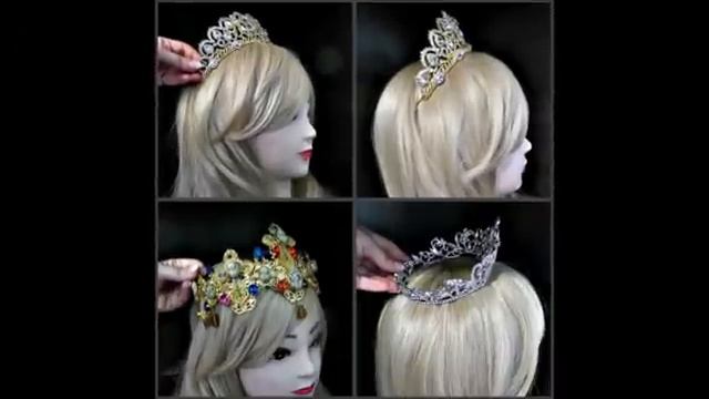 Как прикрепить диадему корону или тиару к волосам