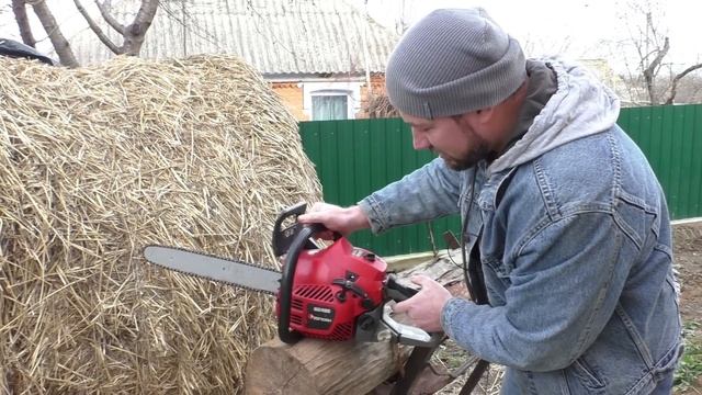 РЕГУЛИРОВКА КАРБЮРАТОРА в бревне, бензопила 3800 карбюратор ANABA смотреть онлайн