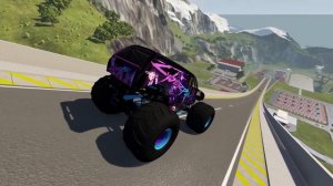 MONSTER TRUCK CRASHES #3 - Crushing Cars, Jumps, Fails | BeamNG Drive