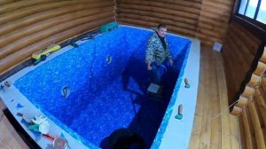 Строительство бассейна из несъемной опалубки Часть 2. Строительство бассейна в бане