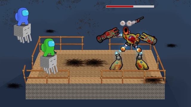 Crewmate VS Zombie WUBBOX in Minecraft World | Among Us Animation. смотреть онлайн