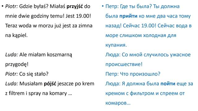Зубрёжка Польский язык Уровень А2 Урок 51 Польский разговорный Польские диалоги и тексты с переводо смотреть онлайн