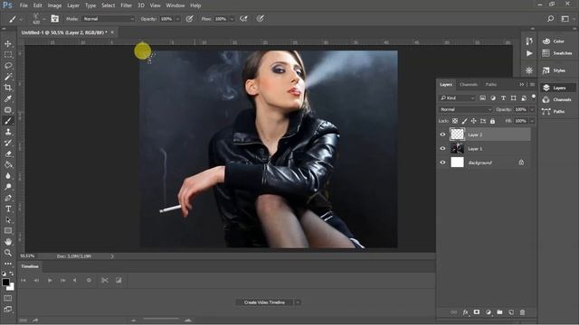 PS #1 - Simple smoke effect using Photoshop's brush tool смотреть онлайн
