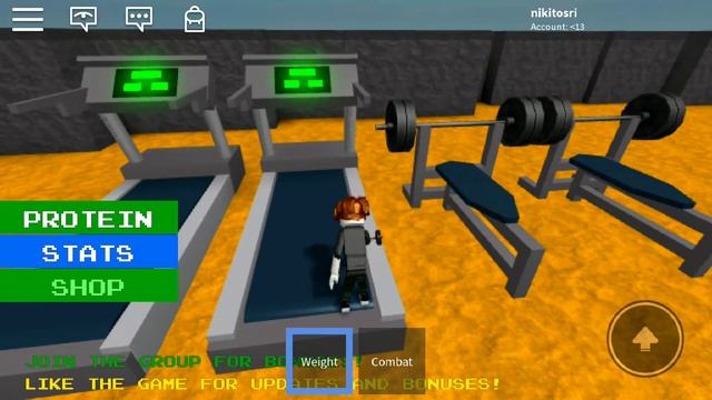 Качаем мышцы в Roblox! смотреть онлайн