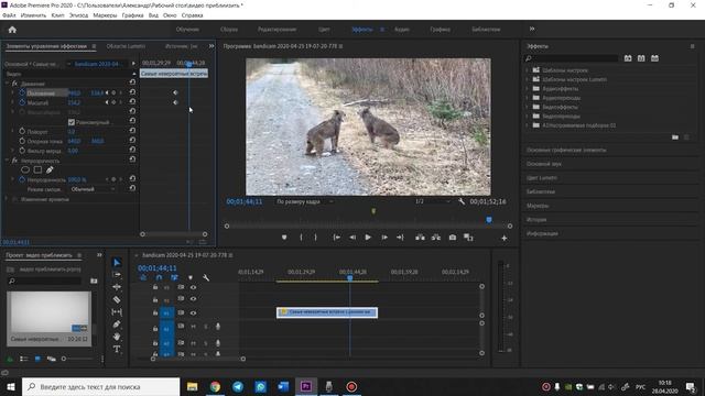 Как приблизить видео в Adobe Premiere Pro 2020\ ПЛАВНОЕ ПРИБЛИЖЕНИЕ смотреть онлайн