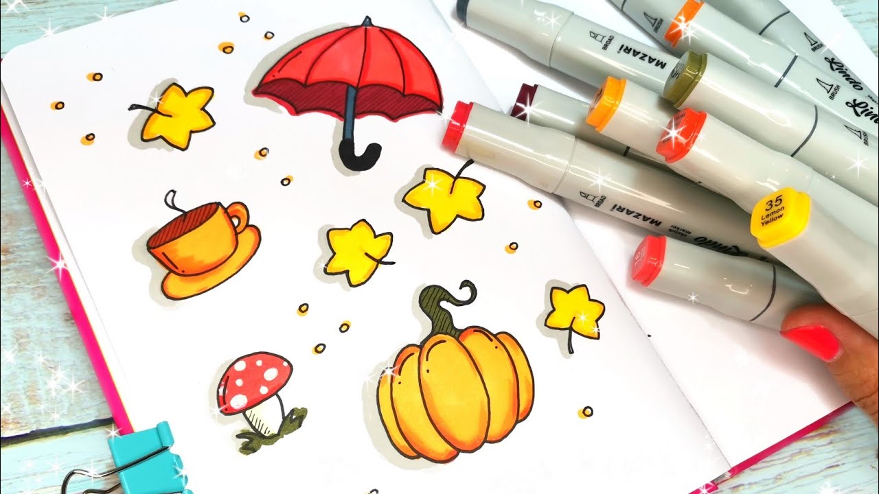 ?Осенние Рисунки/Рисунки для Начинающих в Скетчбуке смотреть онлайн