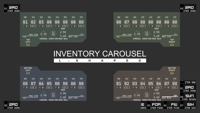 Inventory Carousel: L-Shaped. Unity Asset demonstration. смотреть онлайн