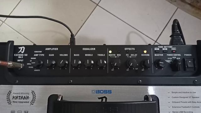 BOSS KATANA 50 MKII unboxing and sound test using direct USB recording. смотреть онлайн