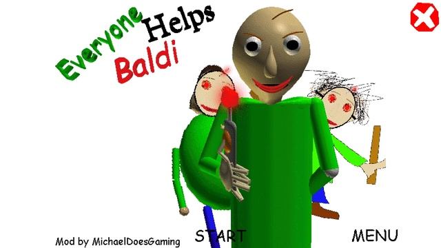 Everyone helps baldi! - Baldi's Basics Mod смотреть онлайн