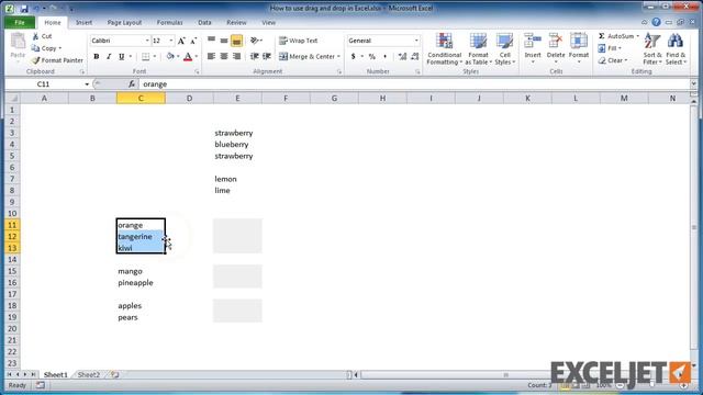 How to use drag and drop in Excel смотреть онлайн