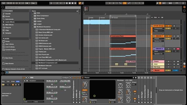 Skrillex Scary Monsters And Nice Sprites Bass Growl Tutorial - FM8 + Ableton Live 9