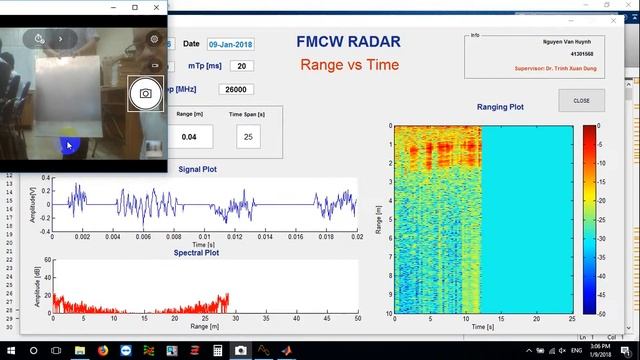 A complete implementation of 24GHz FMCW Radar - Ranging Test смотреть онлайн
