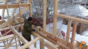 Как правильно смонтировать фронтон  Строительство каркасного дома своими руками