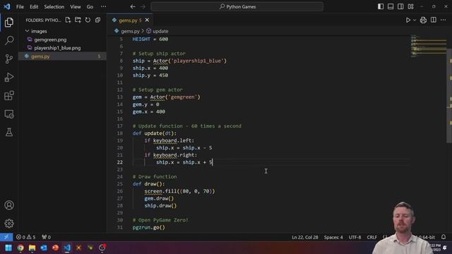 PyGame Zero: Gem Collector - Gem and collisions (Part 2/4) смотреть онлайн