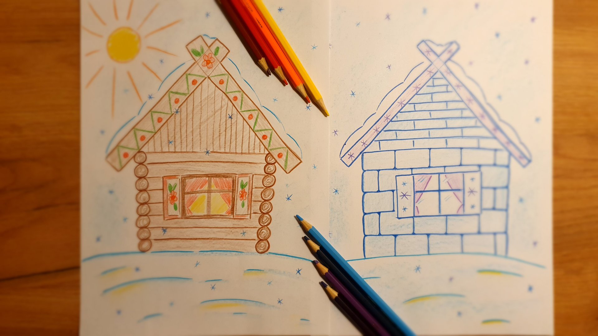 Избушка лубяная и ледяная смотреть онлайн