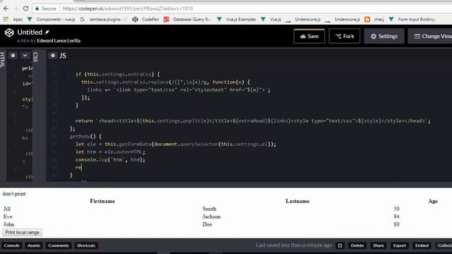 Print specific element using vuejs смотреть онлайн
