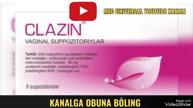 KLAZIN SVECHASI QO'LLANILISHI HAQIDA MA'LUMOT. КЛАЗИН СВЕЧАСИ ХАҚИДА МАЬЛУМОТ. # КЛАЗИН #KLAZIN смотреть онлайн