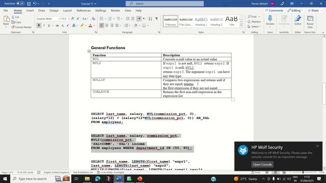 Oracle SQL Tutorial 11- Using Single Row Functions (Part IV) смотреть онлайн