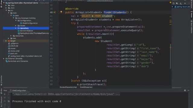 Spring Boot #3 Spring JDBC + Thymeleaf - Part 2 смотреть онлайн