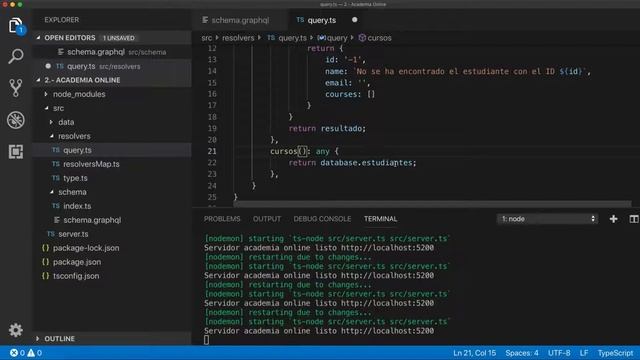 GraphQL - Academia Online en GraphQL - Lista de cursos смотреть онлайн