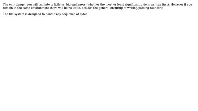 Software Engineering: Is there any danger in writing raw bytes to a file? (4 Solutions!!) смотреть онлайн