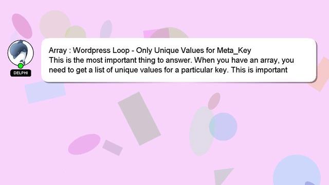 Array : Wordpress Loop - Only Unique Values for Meta_Key смотреть онлайн