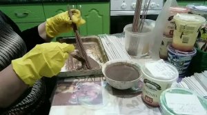 Как я крашу бумажные трубочки колером.