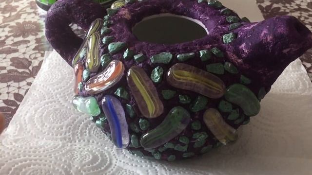 Декор старого чайника. DIY. Делаю кашпо для кактуса. смотреть онлайн