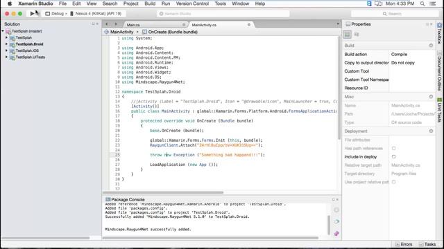 Xamarin Raygun смотреть онлайн