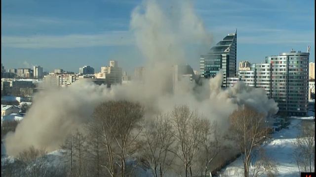 Снос телевышки Екатеринбурга 24.03.18 смотреть онлайн