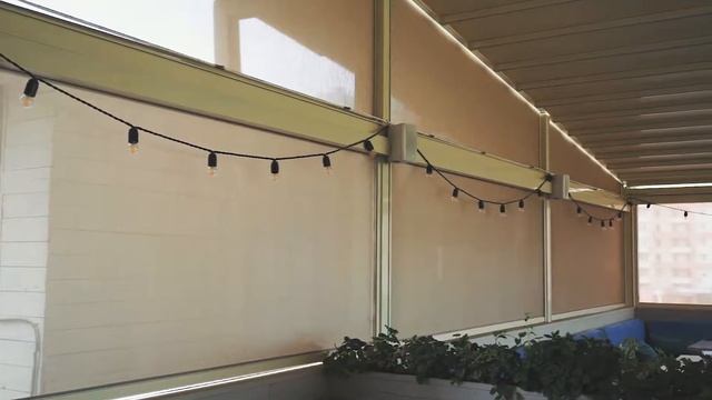 Открывающаяся веранда для больших пространств с тентом и автоматическим выдвижением. смотреть онлайн